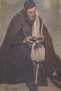 Jean Baptiste Camille  Corot Moine italien assis (mk11) Sweden oil painting artist